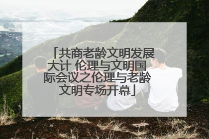 共商老龄文明发展大计 伦理与文明国际会议之伦理与老龄文明专场开幕