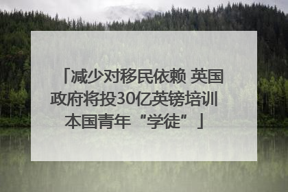 减少对移民依赖 英国政府将投30亿英镑培训本国青年“学徒”