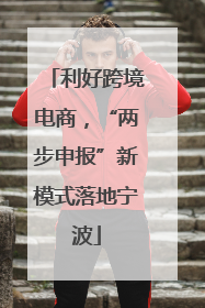 利好跨境电商，“两步申报”新模式落地宁波