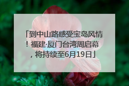 到中山路感受宝岛风情！福建·厦门台湾周启幕，将持续至6月19日
