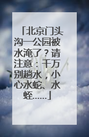 北京门头沟一公园被水淹了？请注意：千万别趟水，小心水蛇、水蛭……