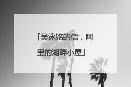 吴泳铭的信，阿里的湖畔小屋