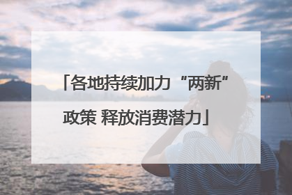 各地持续加力“两新”政策 释放消费潜力