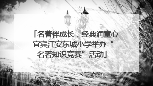 名著伴成长，经典润童心 宜宾江安东城小学举办“名著知识竞赛”活动