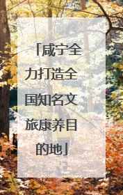 咸宁全力打造全国知名文旅康养目的地