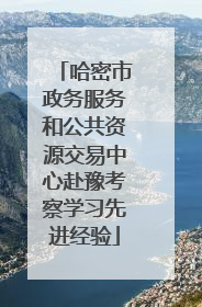 哈密市政务服务和公共资源交易中心赴豫考察学习先进经验