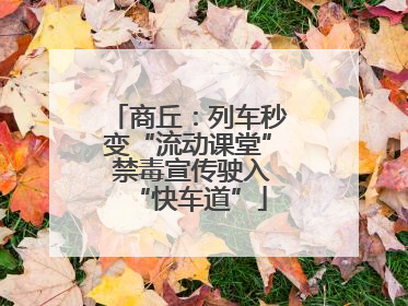 商丘：列车秒变“流动课堂” 禁毒宣传驶入“快车道”