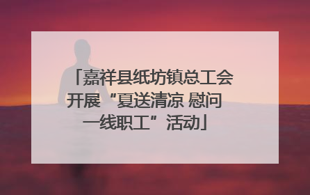 嘉祥县纸坊镇总工会开展“夏送清凉 慰问一线职工”活动