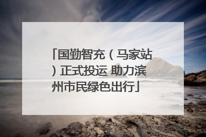 国勤智充（马家站）正式投运 助力滨州市民绿色出行