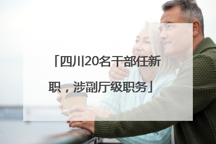 四川20名干部任新职，涉副厅级职务