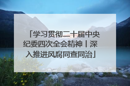 学习贯彻二十届中央纪委四次全会精神丨深入推进风腐同查同治