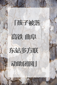孩子被落高铁 曲阜东站多方联动助团圆