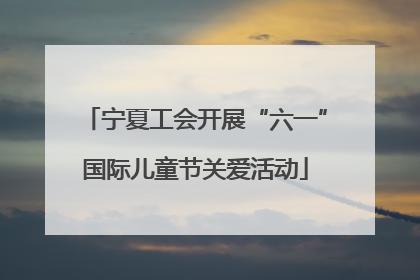 宁夏工会开展“六一”国际儿童节关爱活动