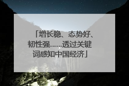增长稳、态势好、韧性强……透过关键词感知中国经济