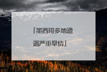 墨西哥多地遭遇严重旱情