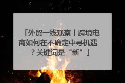 外贸一线观察丨跨境电商如何在不确定中寻机遇？关键词是“新”