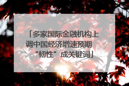 多家国际金融机构上调中国经济增速预期 “韧性”成关键词
