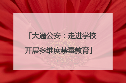 大通公安：走进学校开展多维度禁毒教育