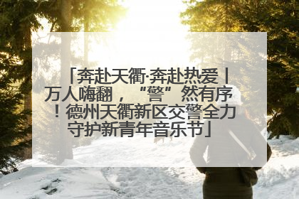 奔赴天衢·奔赴热爱丨万人嗨翻，“警”然有序！德州天衢新区交警全力守护新青年音乐节