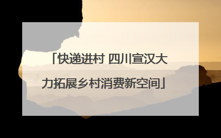 快递进村 四川宣汉大力拓展乡村消费新空间