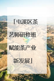 屯溪区茶艺师研修班赋能茶产业新发展