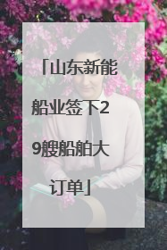 山东新能船业签下29艘船舶大订单