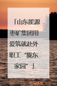 山东能源枣矿集团用爱筑就赴外职工“陇东家园”