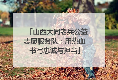 山西大同老兵公益志愿服务队：用热血书写忠诚与担当