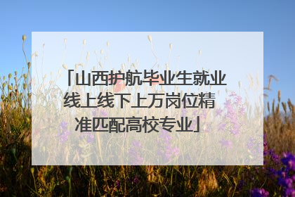 山西护航毕业生就业 线上线下上万岗位精准匹配高校专业