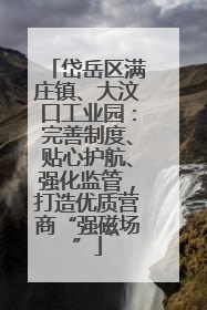 岱岳区满庄镇、大汶口工业园：完善制度、贴心护航、强化监管，打造优质营商“强磁场”
