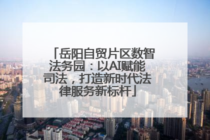 岳阳自贸片区数智法务园：以AI赋能司法，打造新时代法律服务新标杆