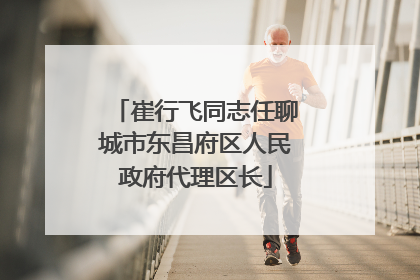 崔行飞同志任聊城市东昌府区人民政府代理区长