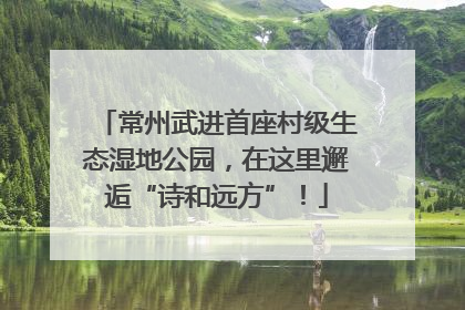 常州武进首座村级生态湿地公园，在这里邂逅“诗和远方”！