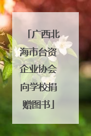 广西北海市台资企业协会向学校捐赠图书