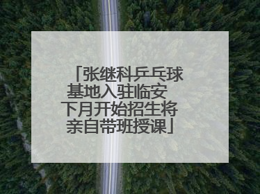 张继科乒乓球基地入驻临安 下月开始招生将亲自带班授课