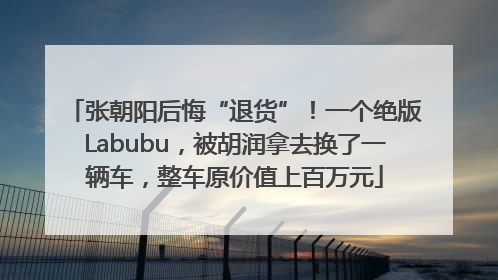 张朝阳后悔“退货”！一个绝版Labubu，被胡润拿去换了一辆车，整车原价值上百万元