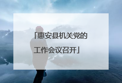 惠安县机关党的工作会议召开
