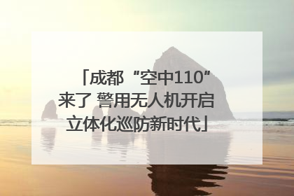 成都“空中110”来了 警用无人机开启立体化巡防新时代