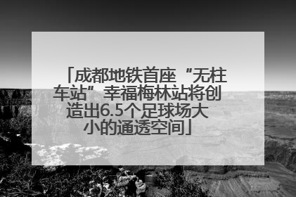 成都地铁首座“无柱车站”幸福梅林站将创造出6.5个足球场大小的通透空间