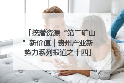 挖潜资源“第二矿山”新价值｜贵州产业新势力系列报道之十四