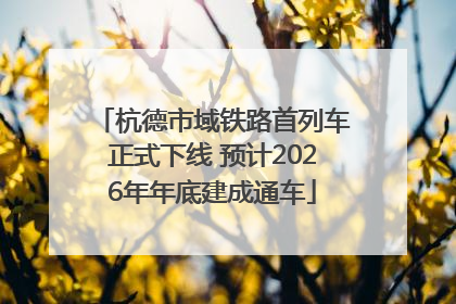 杭德市域铁路首列车正式下线 预计2026年年底建成通车