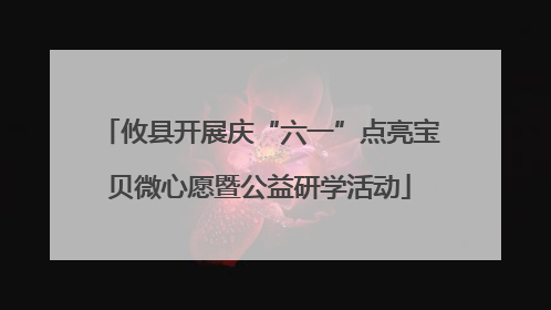 攸县开展庆“六一”点亮宝贝微心愿暨公益研学活动