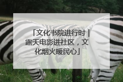 文化书院进行时｜露天电影进社区，文化烟火暖民心