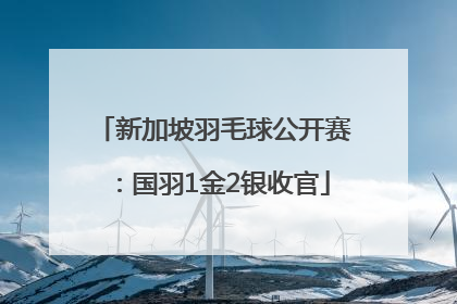 新加坡羽毛球公开赛：国羽1金2银收官