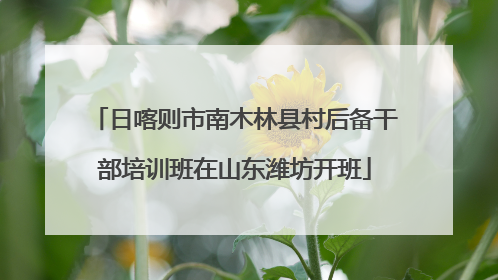 日喀则市南木林县村后备干部培训班在山东潍坊开班