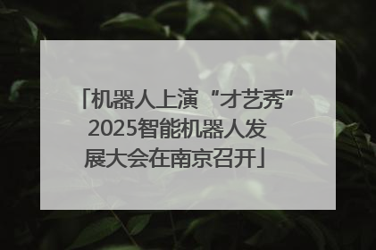 机器人上演“才艺秀” 2025智能机器人发展大会在南京召开