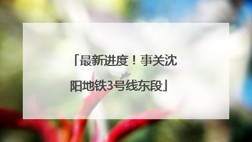 最新进度！事关沈阳地铁3号线东段