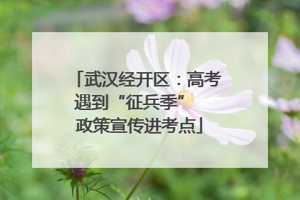 武汉经开区：高考遇到“征兵季”  政策宣传进考点