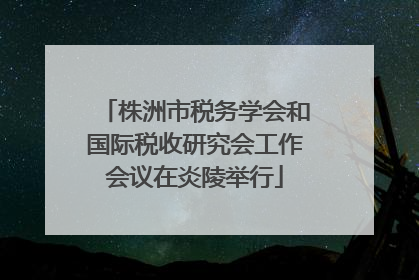株洲市税务学会和国际税收研究会工作会议在炎陵举行