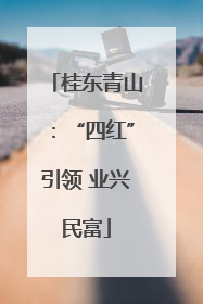 桂东青山：“四红”引领 业兴民富